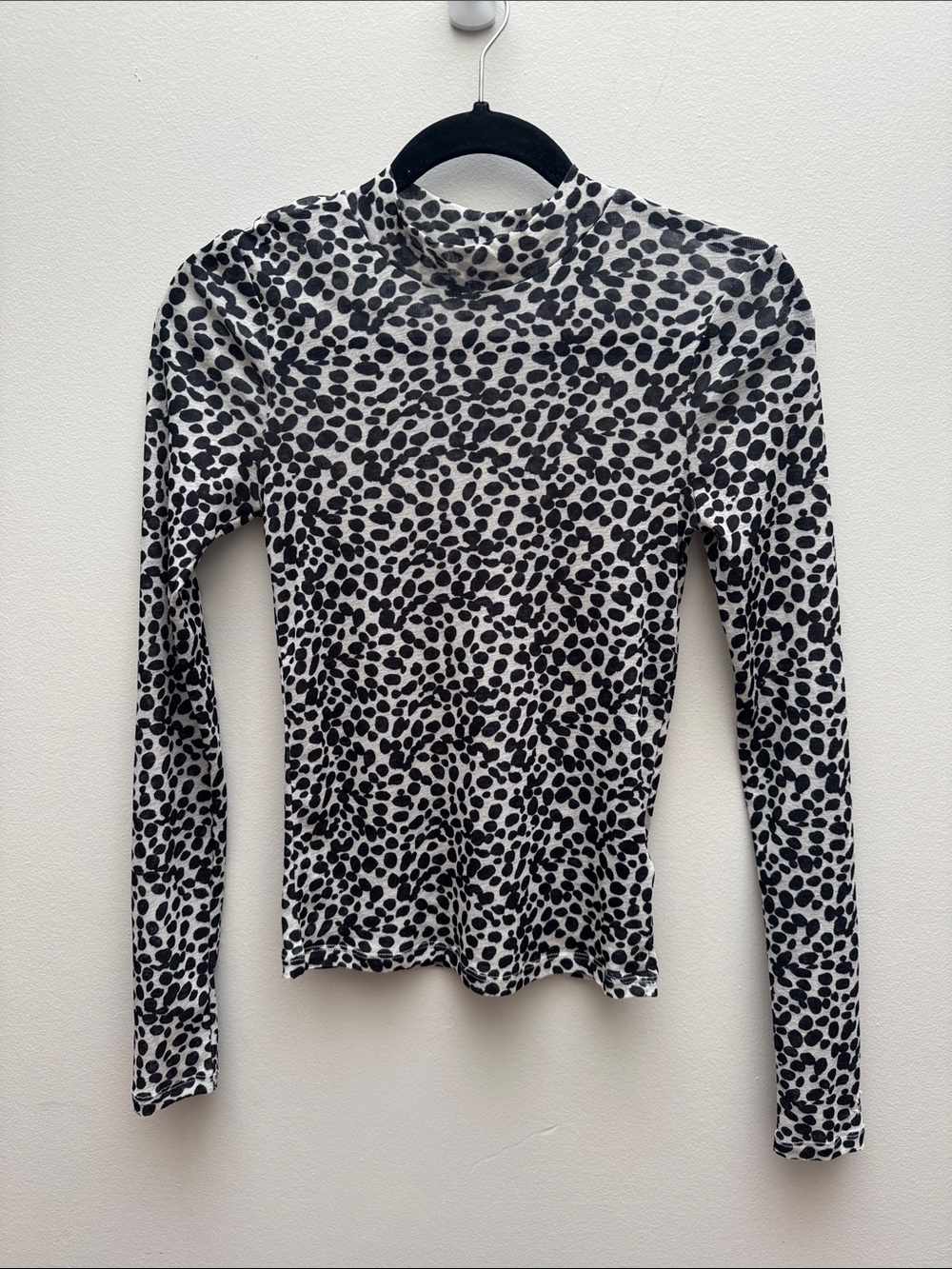 Topshop Dalmatian Print Long Sleeve Top